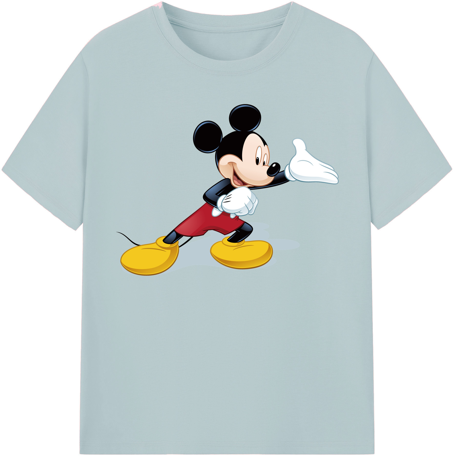 （画像用） ミッキーマウス Mickey Mouse 綿100％半袖Tシャツ（フロントプリント）